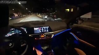 POV Night drive G20 BMW 330i wet and dark night and semiautonomous driving [4k]