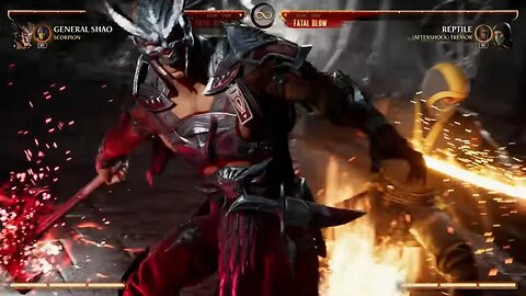 Mortal Kombat 1 2023 General Shao & Scorpion Kameo Fatal Blow