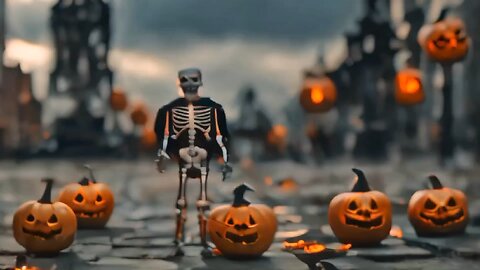 Halloween ambience #spooky #halloweensounds #skeleton