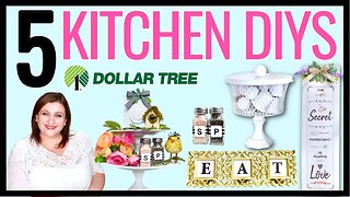 DOLLAR TREE 🌳 KITCHEN DIYS | MODERN FARMHOUSE HOME DECOR DISPLAY DIY TUTORIAL Cricut Joy Giveaway