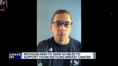 Michigan man to swim 20 miles to support breast cancer research