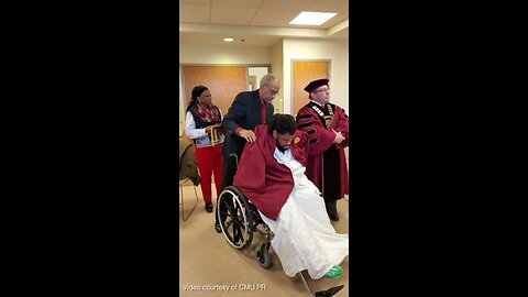 CMU student presented diploma in hospital
