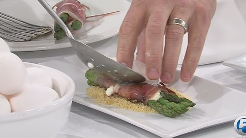 Asparagus, Prosciutto, Chevre, Poached Egg recipe