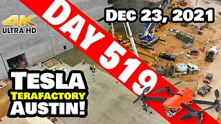 Tesla Gigafactory Austin 4K Day 519 - 12/23/21 - Tesla Terafactory - GIGA TEXAS NOT SLOWING DOWN!