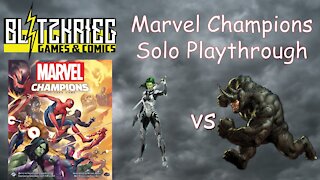 Gamora vs Rhino Marvel Champions Card Game Solo Playthrough Hero Pack Unchanged
