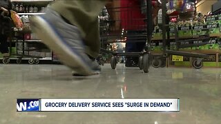 Grocery delivery service sees "surge in demand"