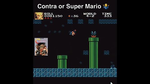 Contra or Mario ? Only the gamers can tell ☺️ #contra #videogames #mario #supermariobros #justforfun