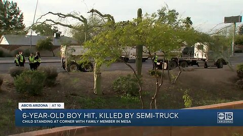 PD: 6-year-old dies after being struck by semi truck at Mesa intersection