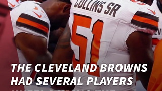 Browns Players Kneel In Prayer During National Anthem