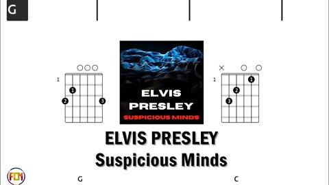 ELVIS PRESLEY Suspicious Minds - Guitar Chords & Lyrics HD