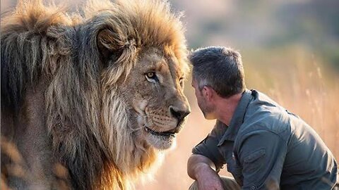 Lion Attack on a Man|حمله شیر بالای یک مرد