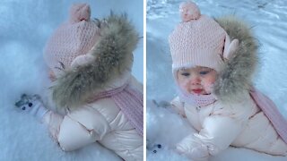 Baby Loves Snow, Puts Entire Face In It