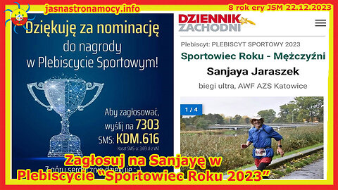 Zagłosuj na Sanjayę w Plebiscycie Sportowiec Roku 2023 - mężczyźni