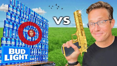 "iT's nuFFin" (Minisode) | "Bud Light PAID Me To BLOW UP Beer | 100 Bud Cans vs Golden Desert Eagle"