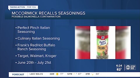 Salmonella risk leads to recall of some McCormick, Frank’s RedHot seasonings