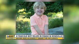 4-year-old boy killed in crash in Roseville