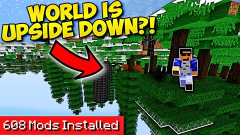 Largest Minecraft Modpack But The World Is UPSIDE DOWN