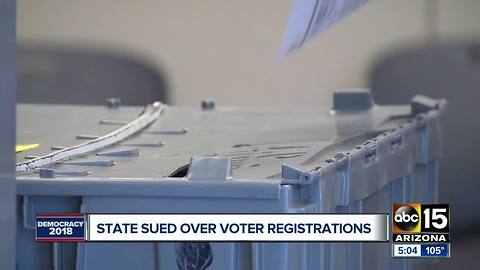 Arizona Secretary of State sued over voter registrations