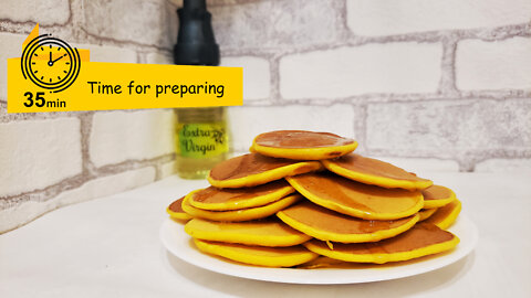 Pumpkin Pancakes! Such airy sunny pancakes.