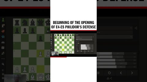Beginning of the Opening of E4-E5 Philidor's Defense