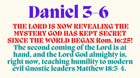 Dan. 3-6. New Testament Christianity is as high as the heavens above the religions of men! For the Lord to save us from this perverse generation, He brought it back!