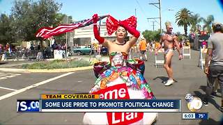 San Diego Pride Parade -- making a political statement