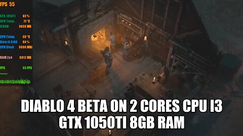 Diablo 4 beta on GTX 1050Ti Core i3 6100