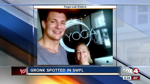 Football legend Gronk visits Southwest Florida yoga studio