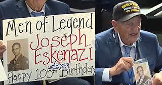 Oldest Living Pearl Harbor Survivor Celebrates 105th Birthday with Fellow Veteran