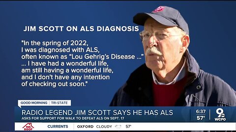 Radio legend Jim Scott says he has ALS