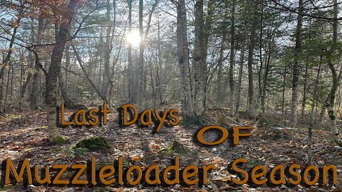 Last Days Of Muzzleloader Season