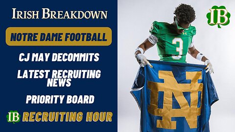 Notre Dame Recruiting Hour - CJ May De-Commits, Irish Must Close On Top Defensive Prospects