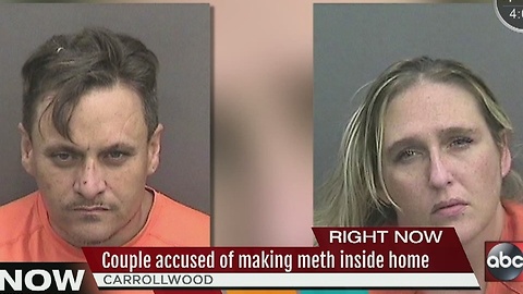 Couple accused of making meth inside home