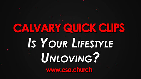 Is Your Lifestyle Unloving?