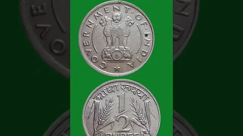 INDIA ½ RUPEE 1950.#shorts @COINNOTESZ