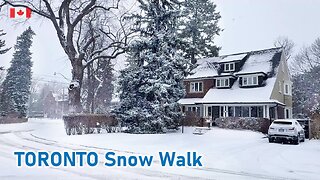 Captivating Toronto Snowfall Walk in March 4K City Walking Tour in Old Toronto Neighborhood