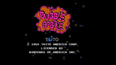 Bubble Bobble Title Screen.