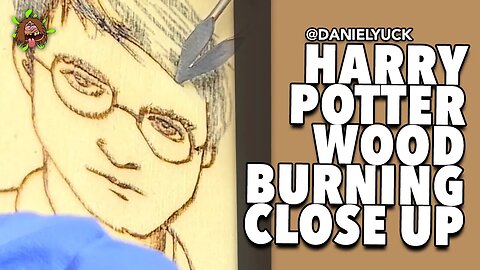 Harry Potter Wood Burning Close Up