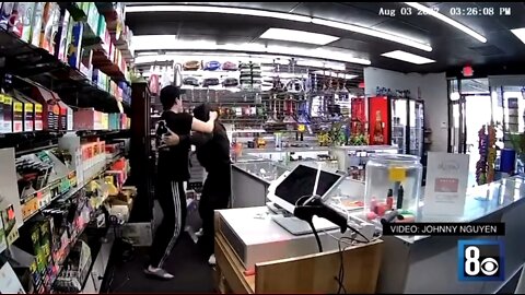 Las Vegas Store Owner Fights Back, Stabs Robber