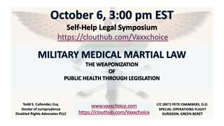 MILITARY – MEDICAL - MARTIAL LAW SYMPOSIUM (OCTOBER 6, 2022)