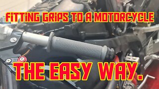 Best way to fit Motorcycle handlebar grips with Lock wire