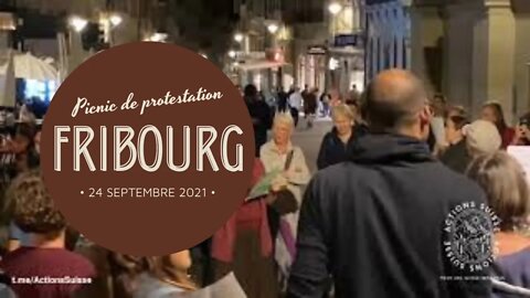 Fribourg - 24.09.2021 - Pique-nique de protestation au certificat COVID
