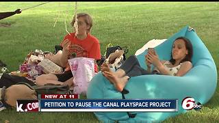 Controversy over a playground plan in downtown Indianapolis