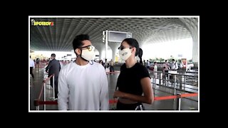 Gauahar Khan-Zaid Darbar Snapped At The Airport Leaving For Delhi