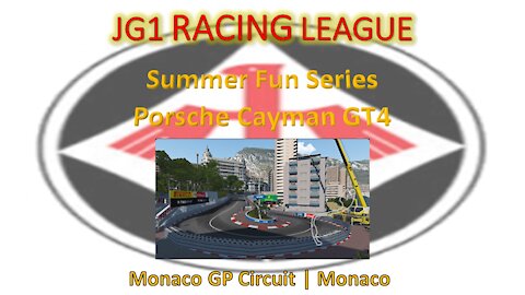 Race 6 | JG1 Racing League | Porsche Cayman GT4 | Monaco GP Circuit | Monaco