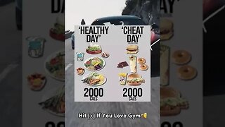 Healthy Day Vs Cheat Day #motivation