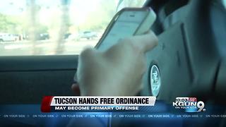 Discussion of change in the hands-free ordinance next week
