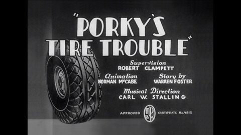 1939, 2-18, Looney Tunes, Porky’s tire trouble