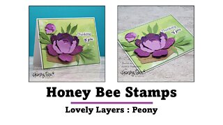 Honey Bee Stamps | Lovely Layers Peony
