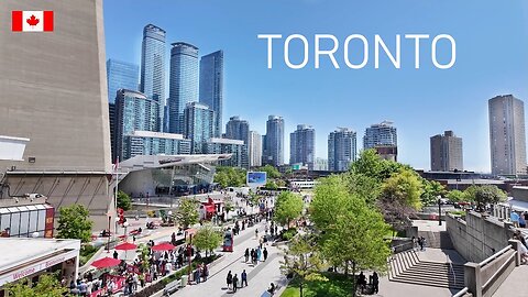 Toronto Canada Downtown - Weekend Life at CN Tower and Rogers Centre 4K🇨🇦 Walk to Scotiabank Arena